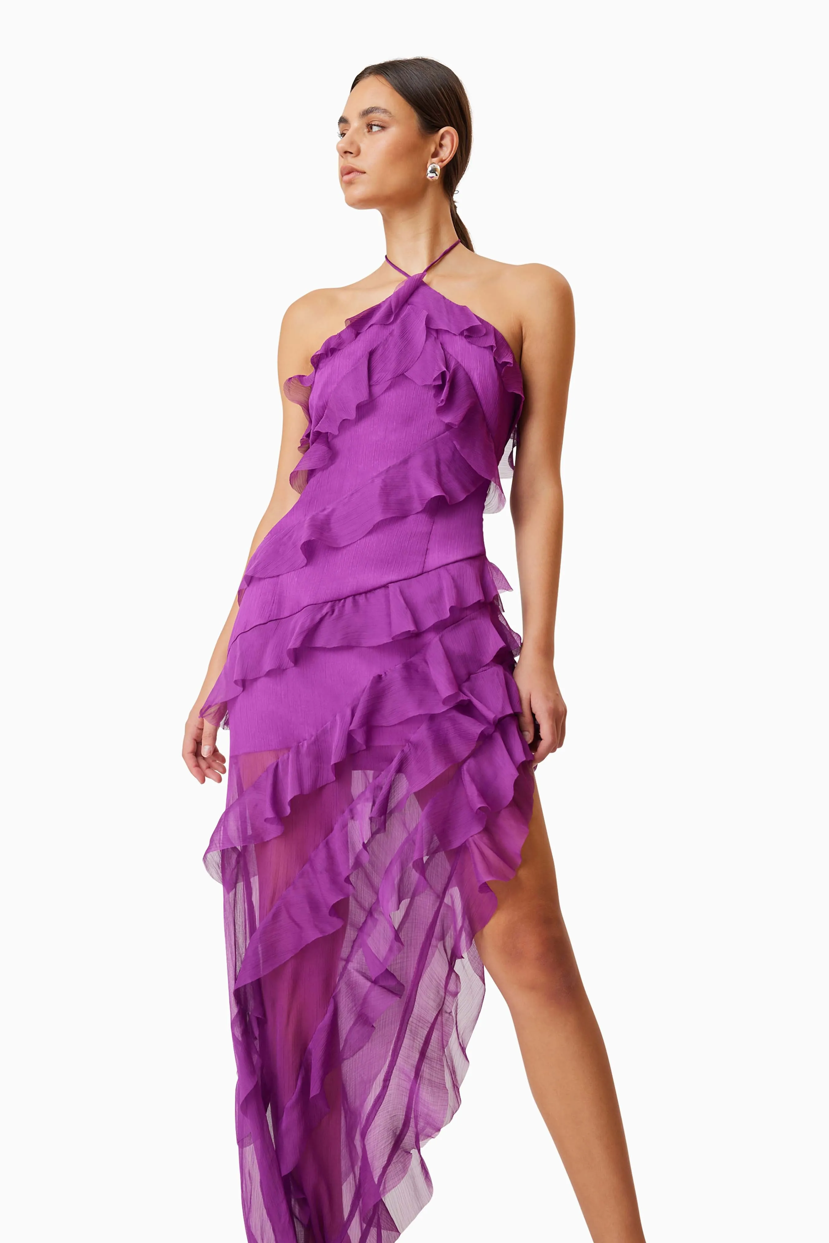 Mia Halterneck Maxi Gown In Purple sold by Elliatt product image thumbnail 5