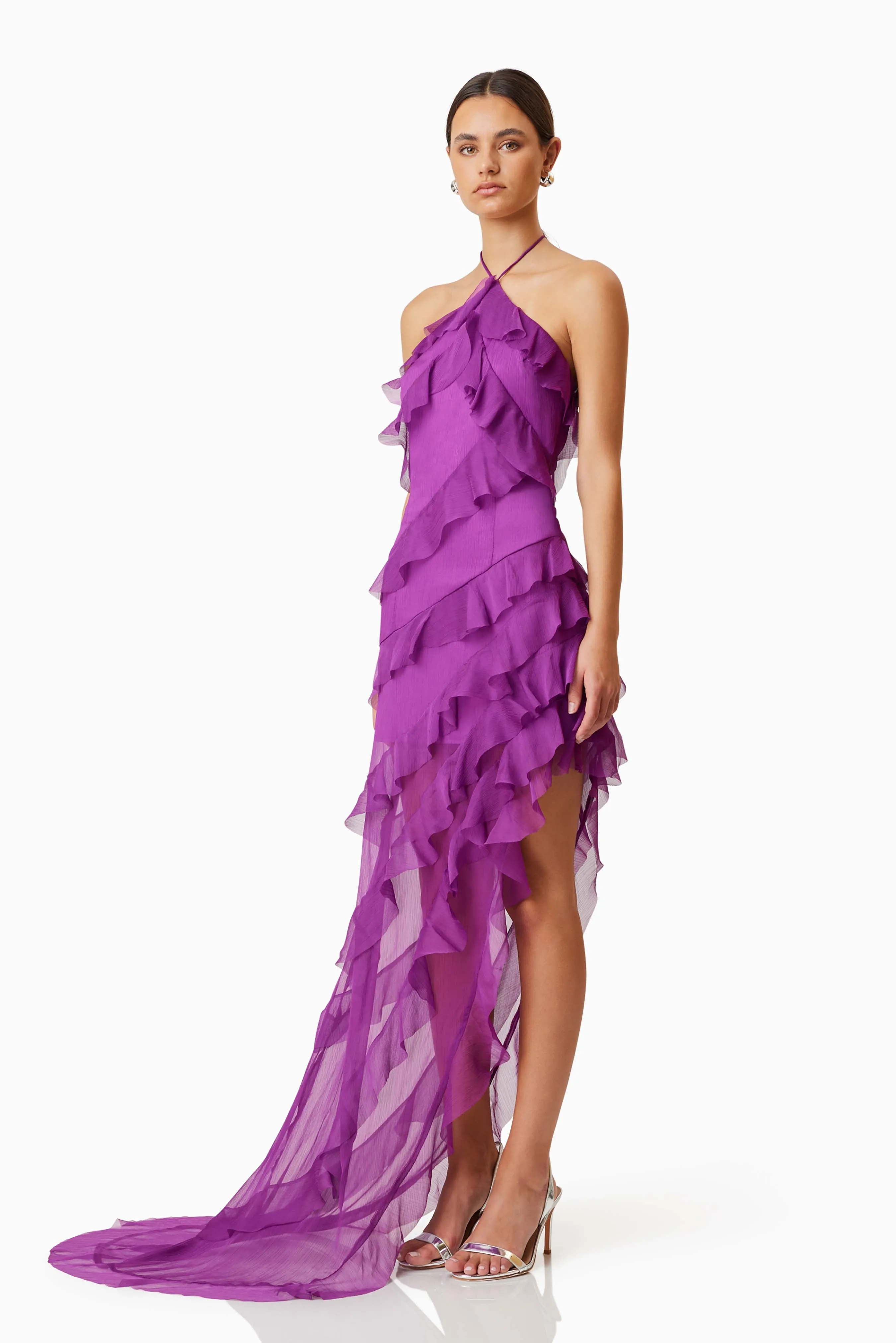 Mia Halterneck Maxi Gown In Purple sold by Elliatt product image thumbnail 2