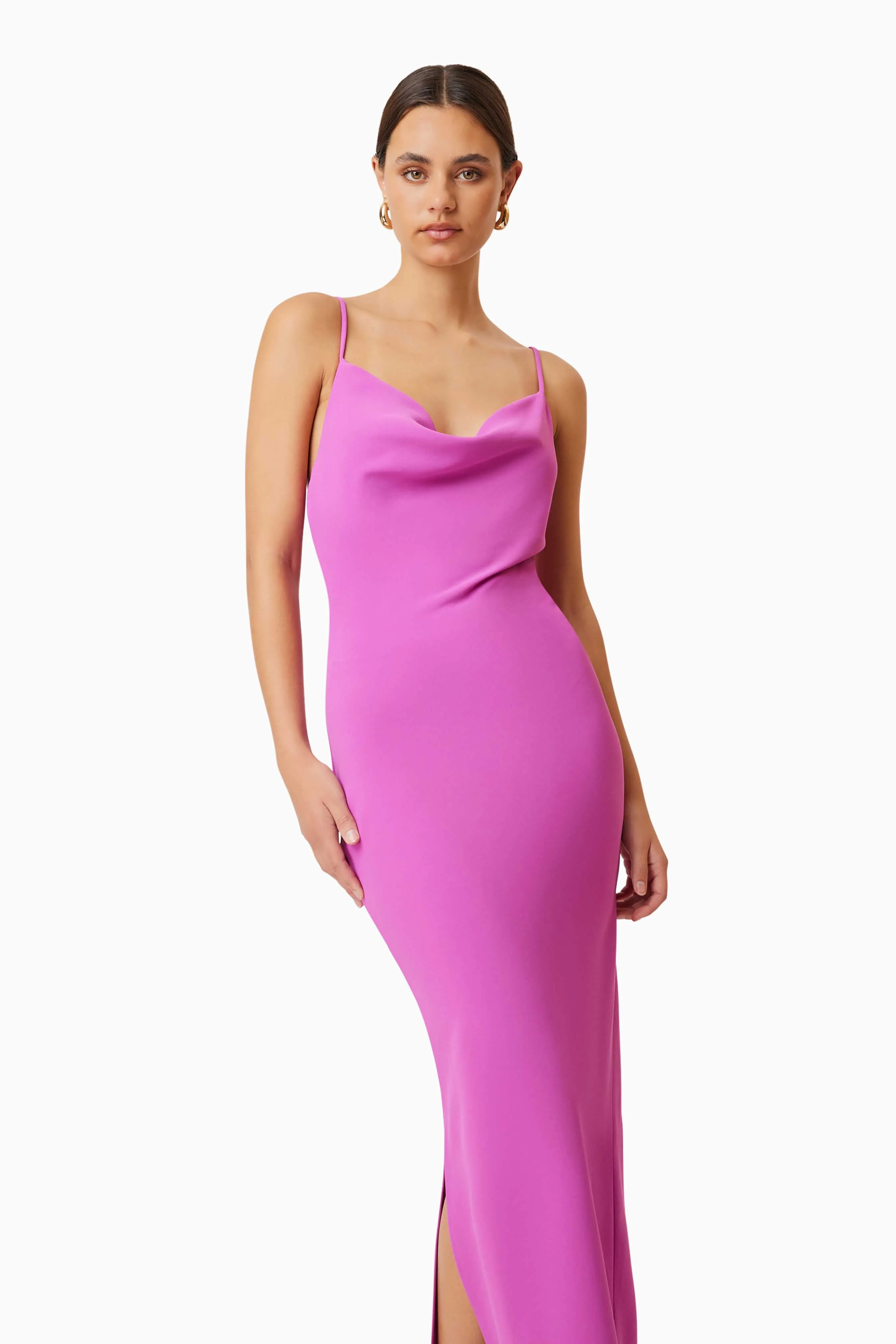 Kenna Cowl Neck Midi Dress In Purple sold by Elliatt product image thumbnail 2