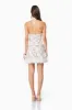 Valentina 3D Floral Mini Dress in White sold by Elliatt