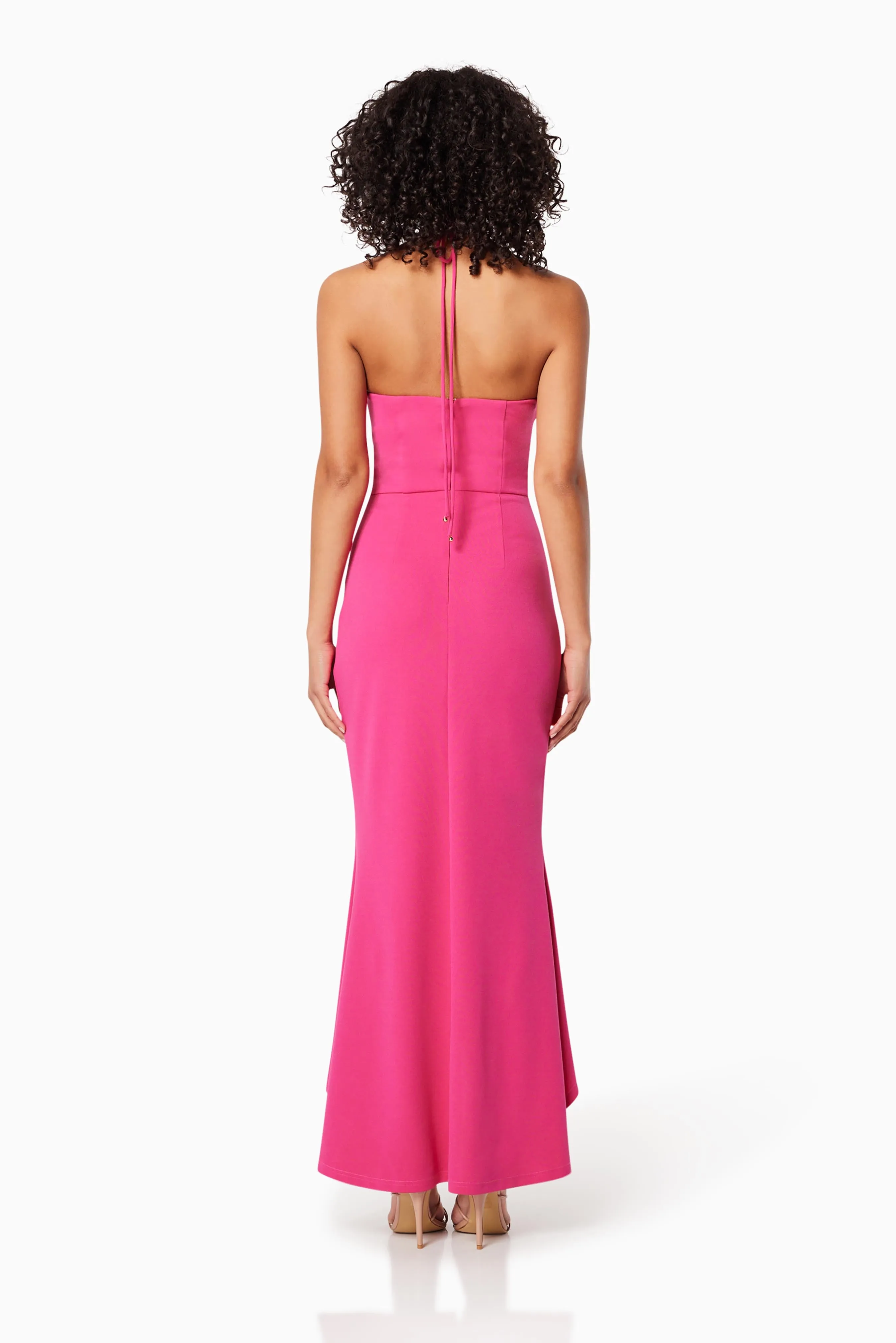 Lillie Halter Neck Maxi Dress In Pink sold by Elliatt product image thumbnail 4