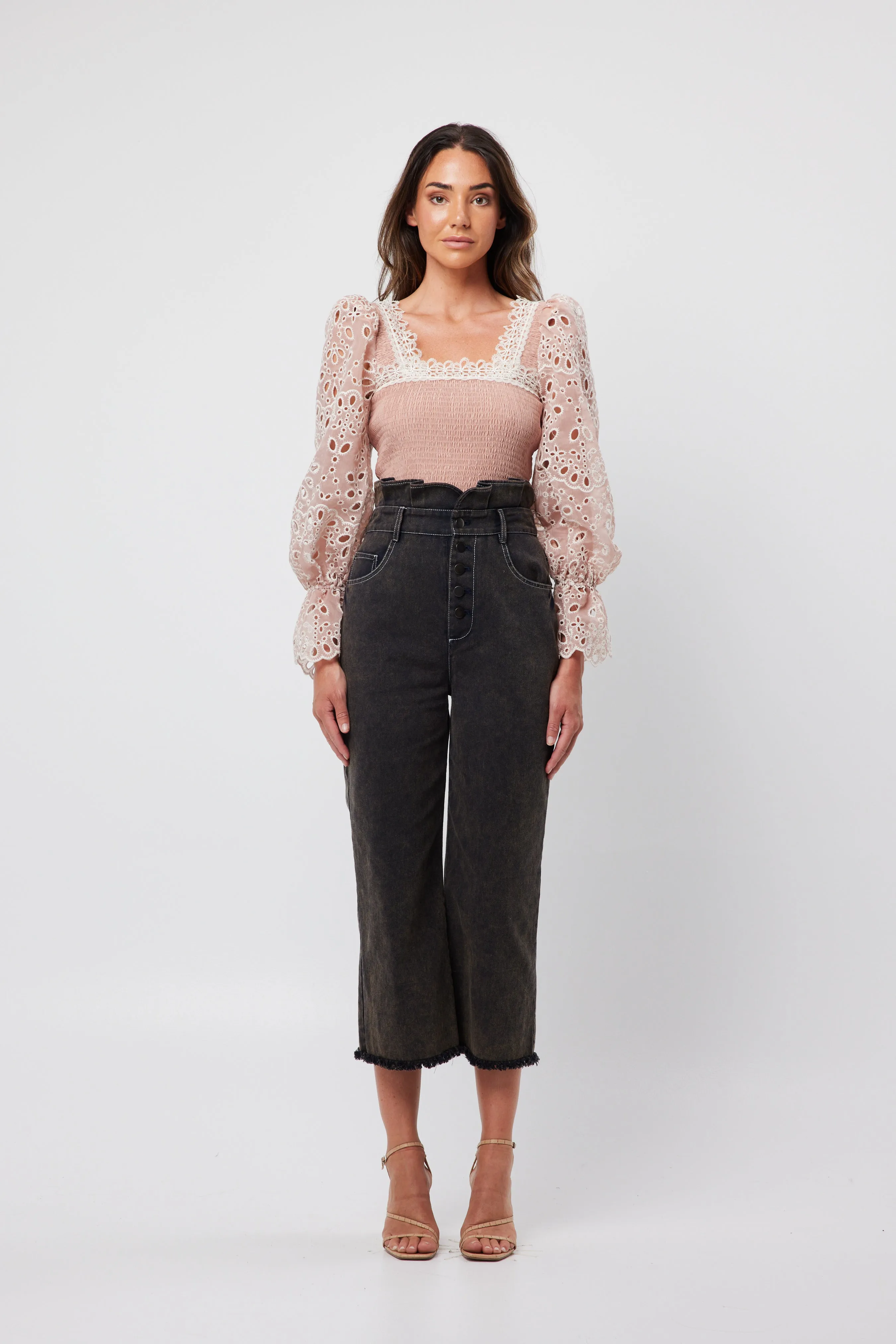 Stippling Top In Pink sold by Elliatt