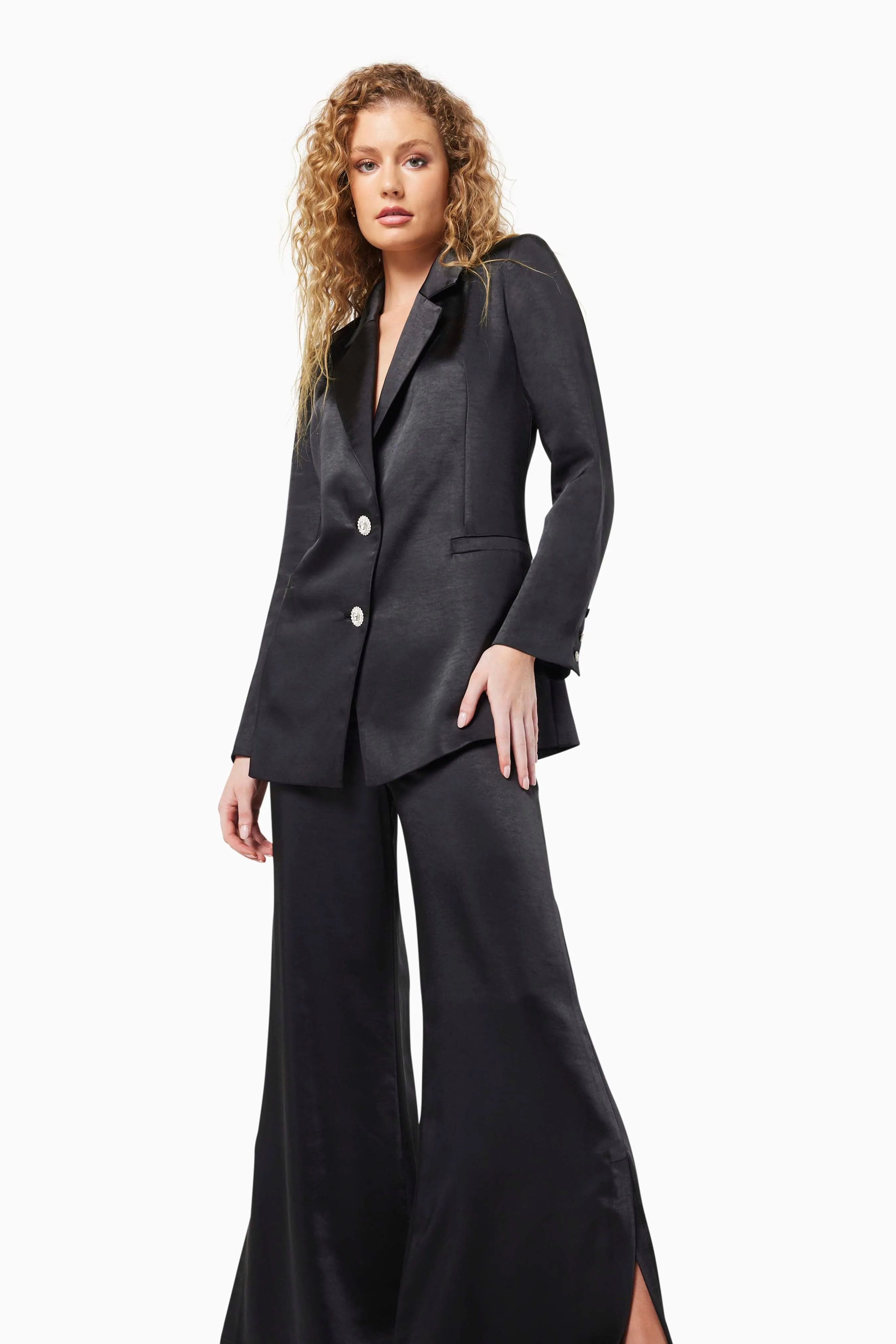 Centrist Collared Neck Blazer In Black sold by Elliatt product image thumbnail 5