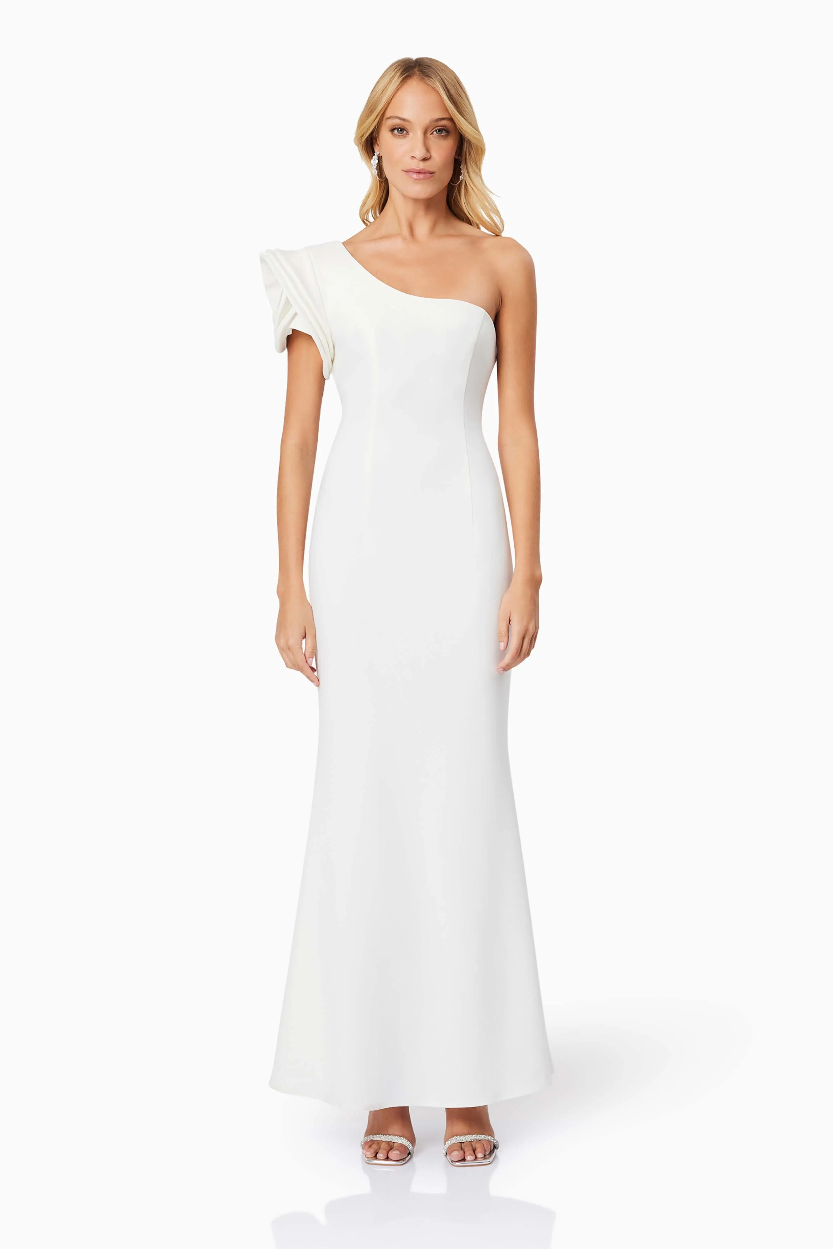 Charlotte Rosette Maxi Dress in White sold by Elliatt