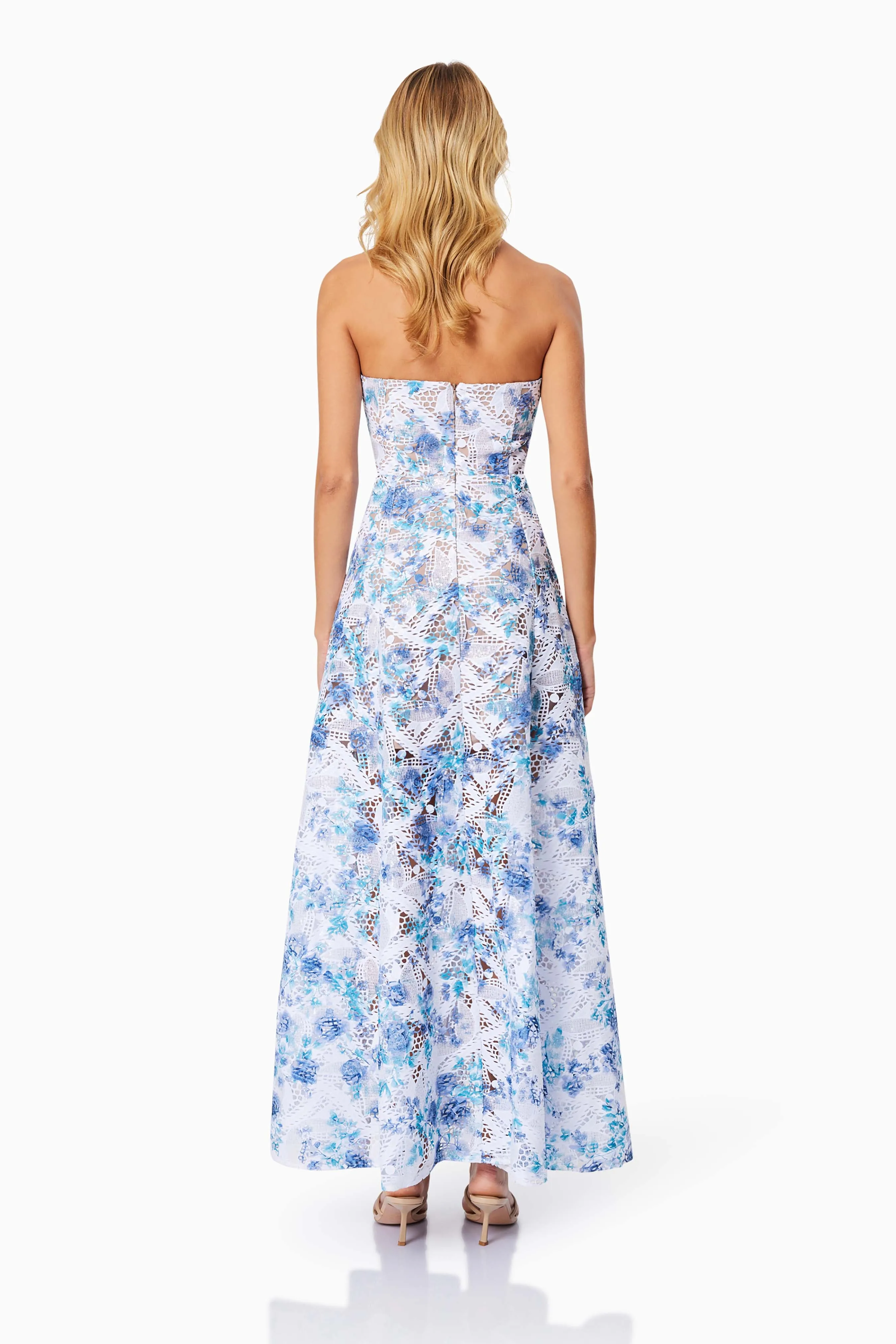 Savannah Fitted Strapless Maxi Dress In Blue sold by Elliatt product image thumbnail 5