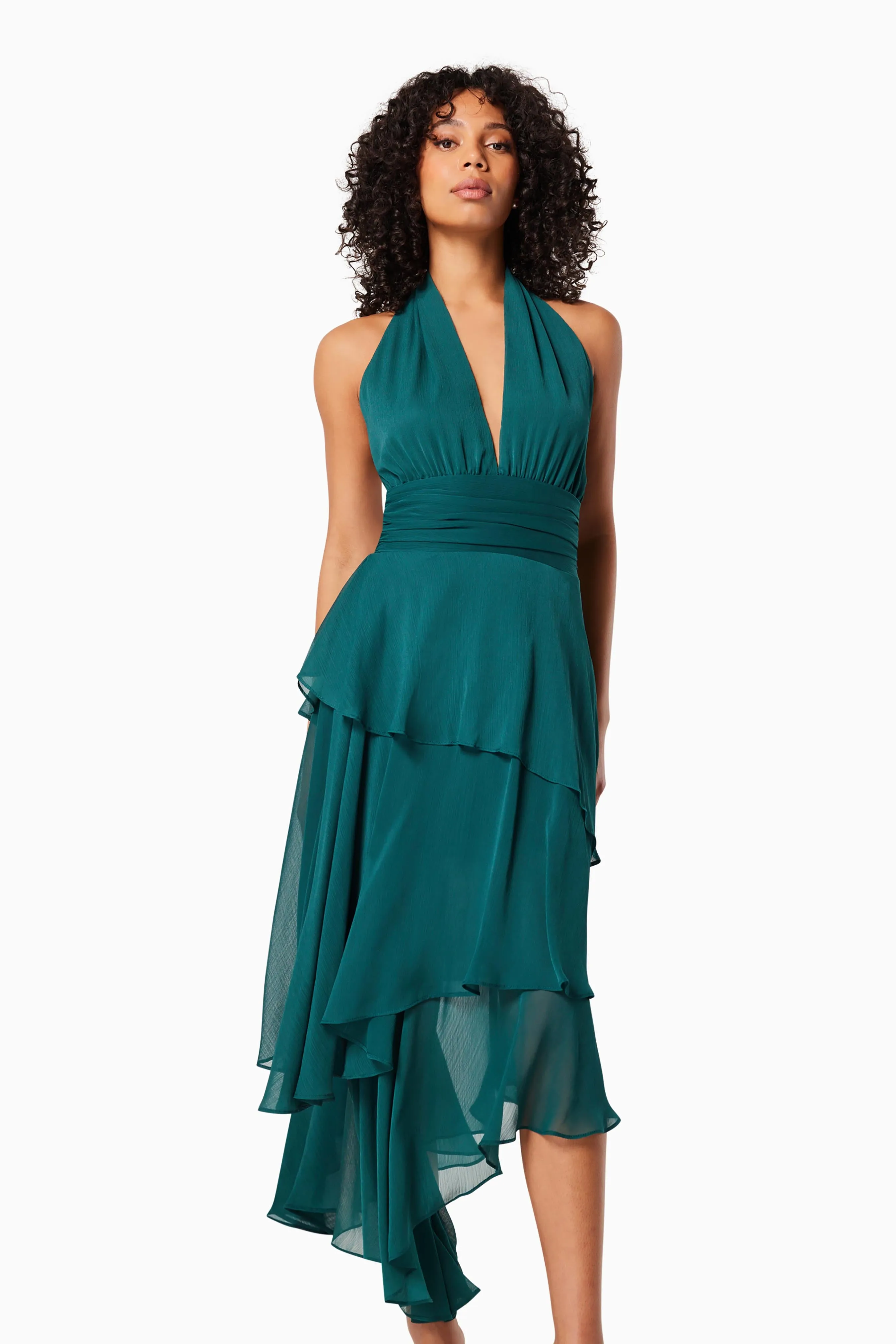 Pau Halter Neck Midi Dress In Green sold by Elliatt product image thumbnail 2