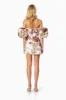Meadow Mini Puff Sleeve Dress In White sold by Elliatt