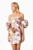 Meadow Mini Puff Sleeve Dress In White sold by Elliatt