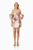Meadow Mini Puff Sleeve Dress In White sold by Elliatt