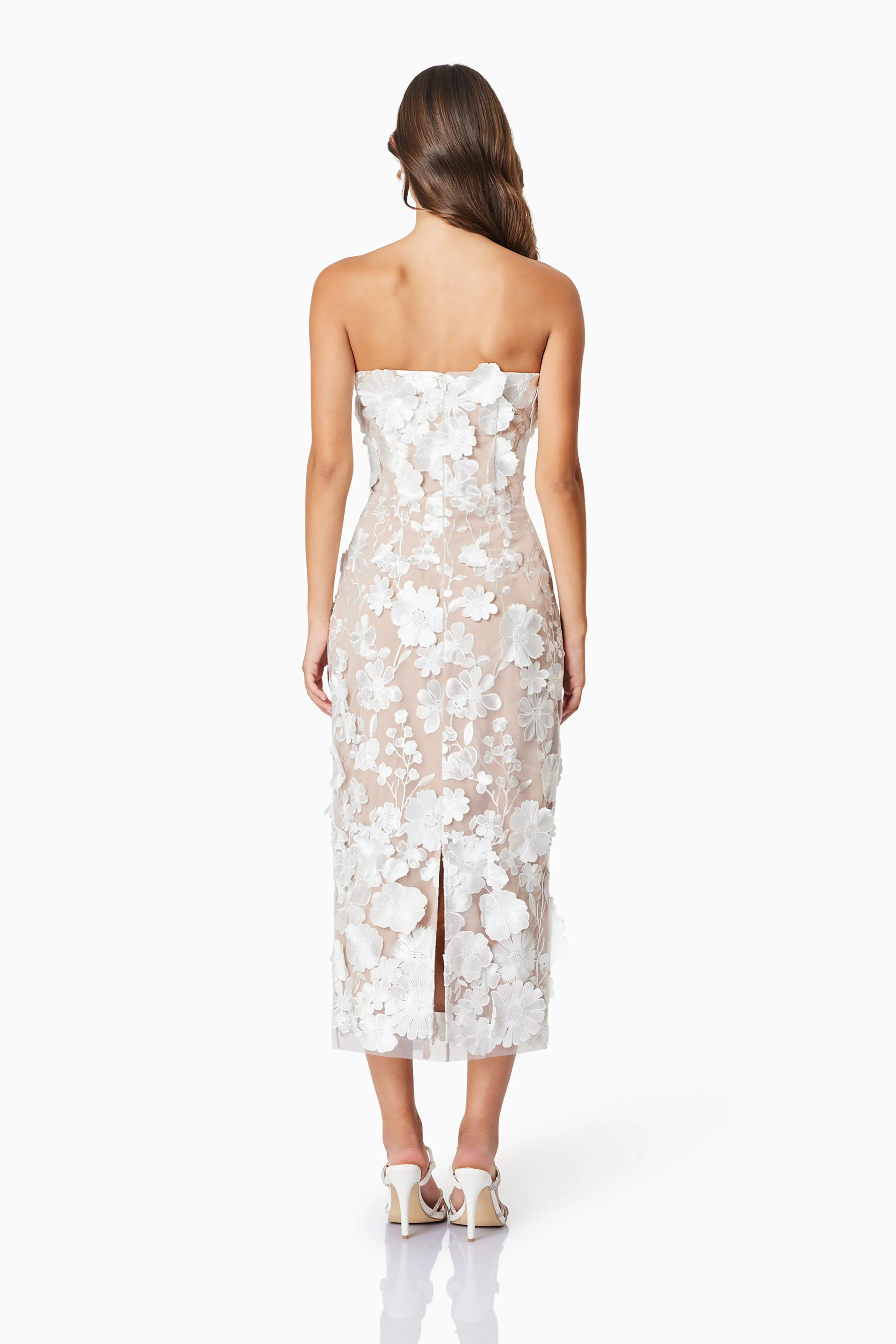 Helena Strapless Midi Dress In White sold by Elliatt product image thumbnail 5