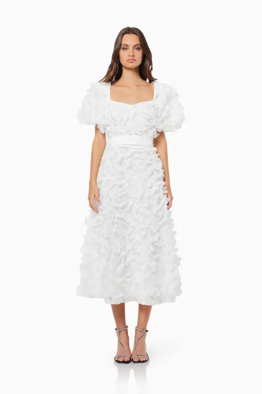 Cathy Midi Dress In White sold by Elliatt