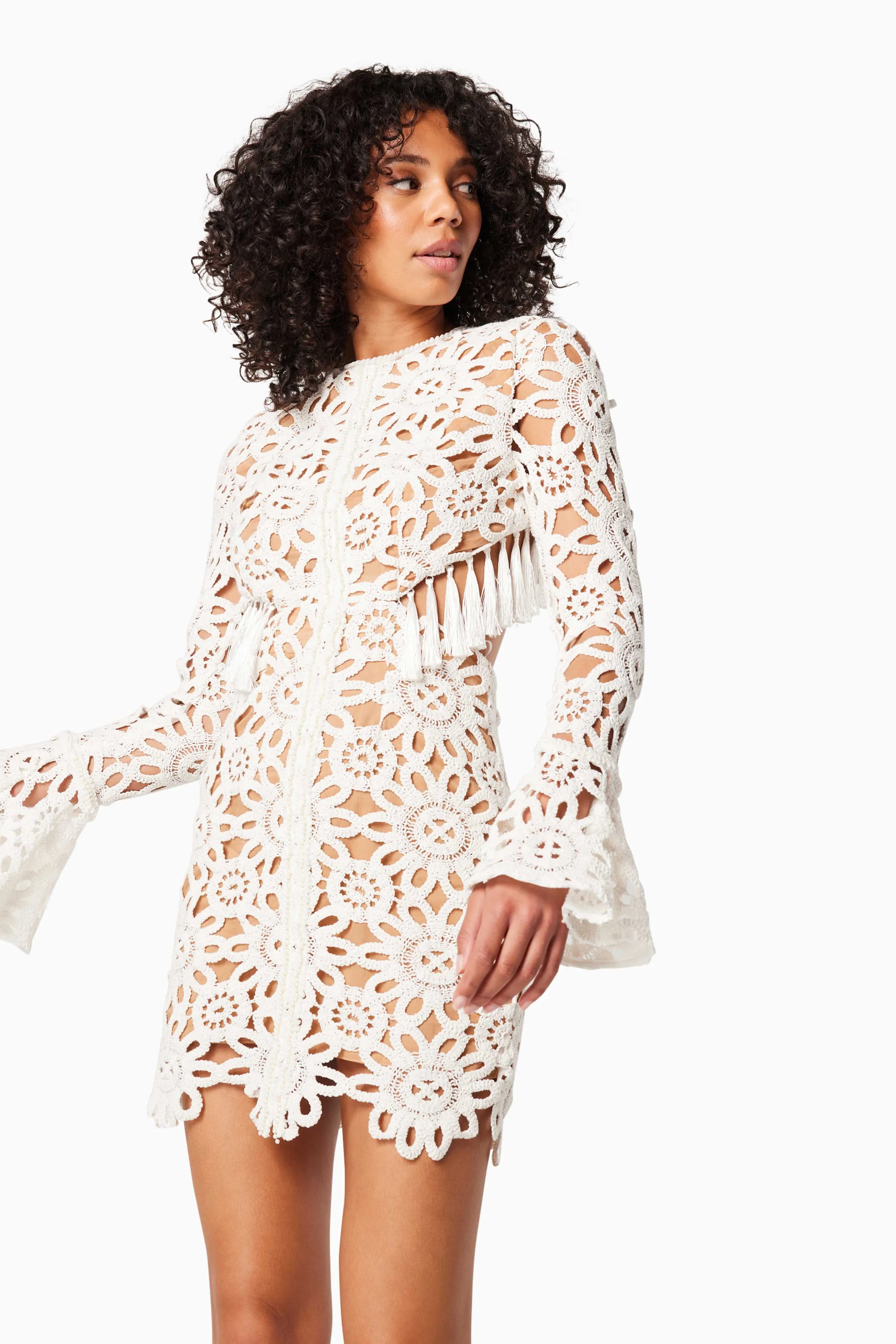 Live Lace Mini Dress in White sold by Elliatt product image thumbnail 2