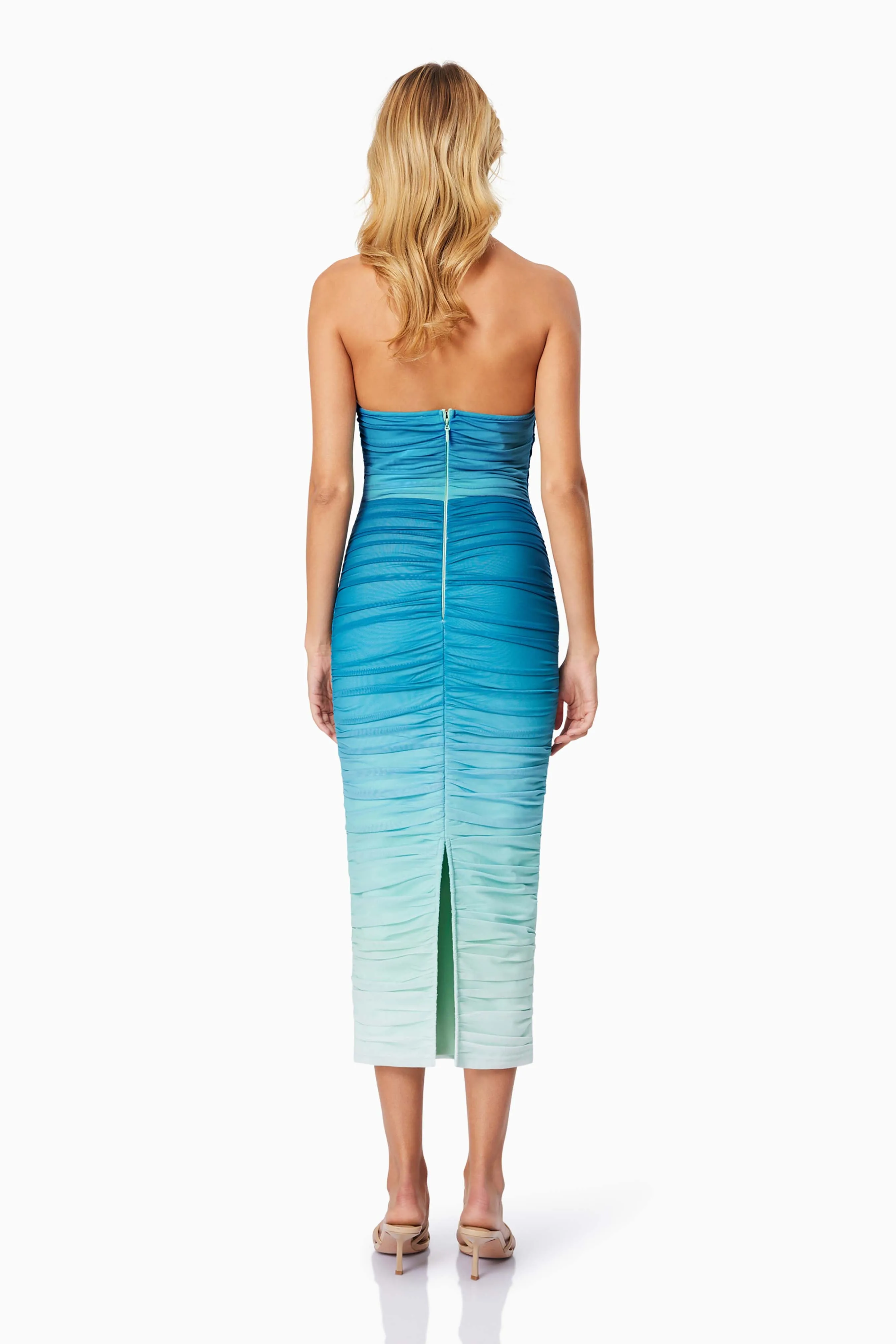 Brielle Halter Neck Midi Dress In Blue sold by Elliatt product image thumbnail 5