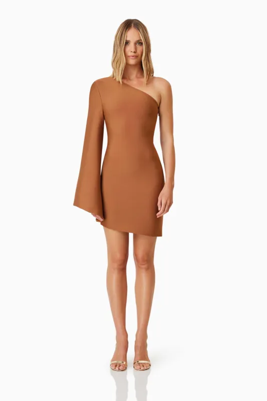 Riley Party Mini Dress In Brown sold by Elliatt