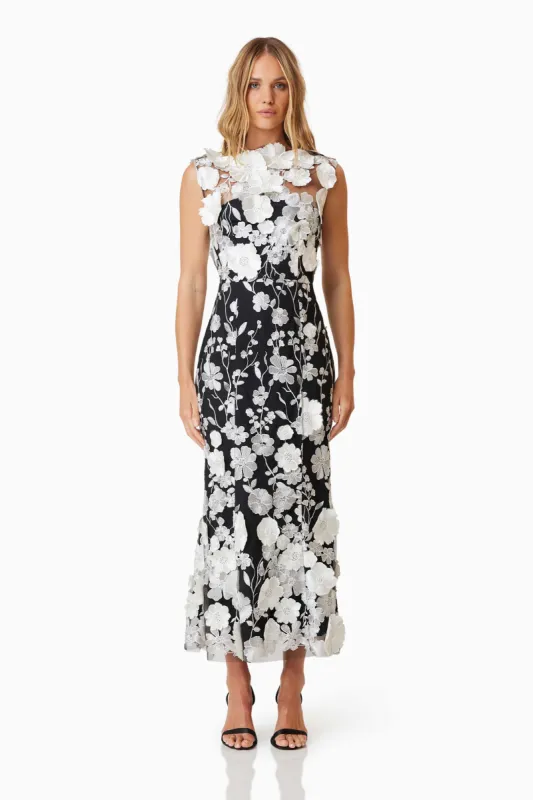 Selene Cocktail Midi Dress Black sold by Elliatt