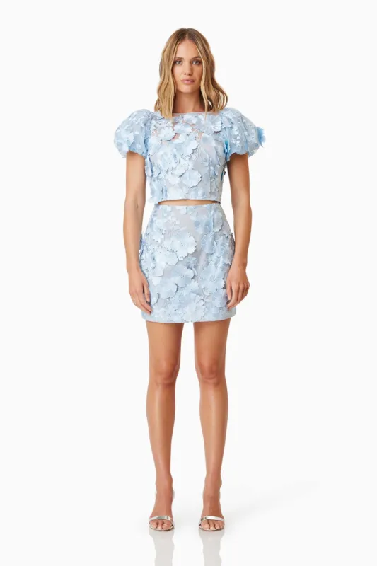 Selene Floral Set In Blue sold by Elliatt