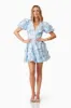 Selene Floral Mini Dress In Blue sold by Elliatt