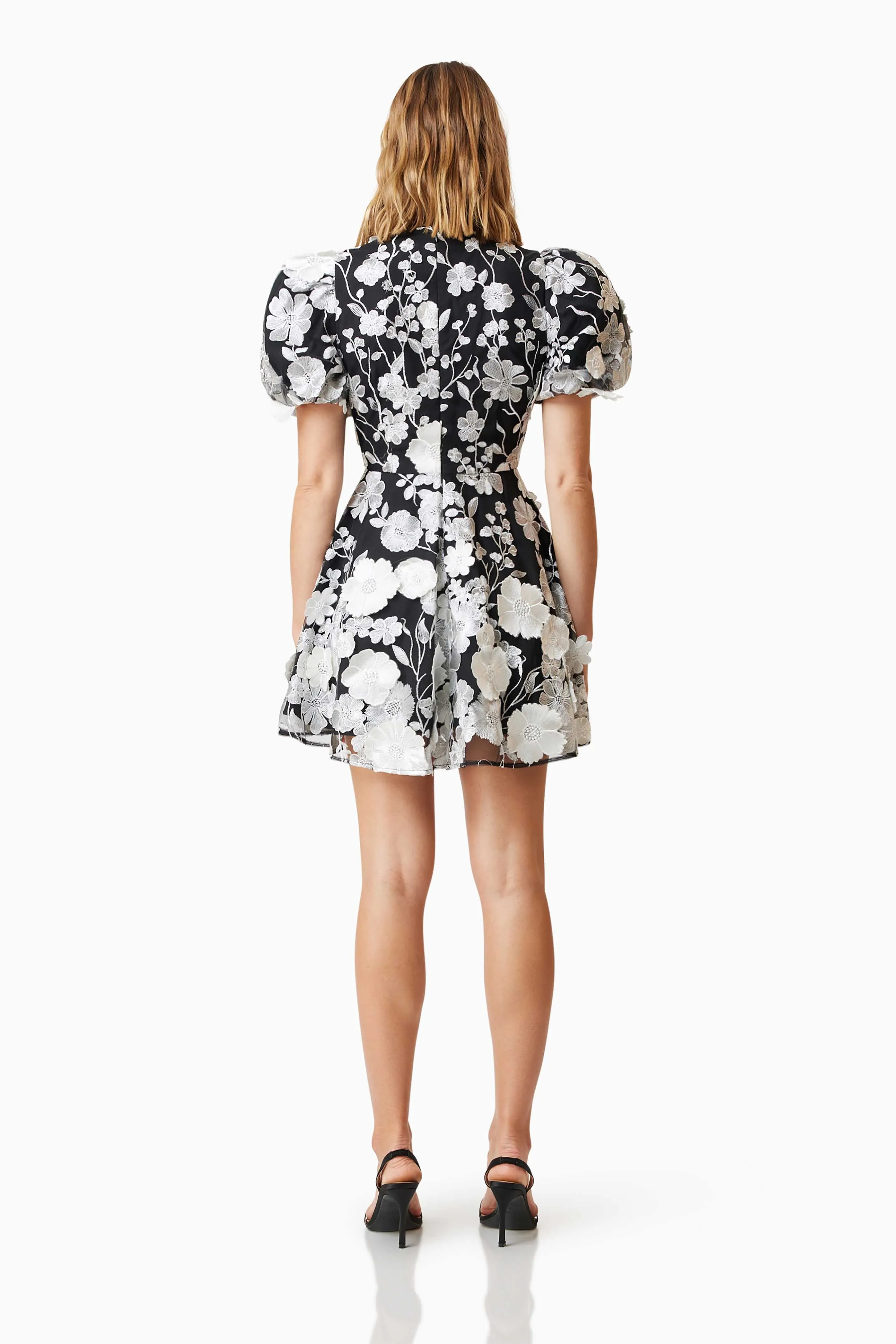Selene Floral Mini Dress In Black sold by Elliatt product image thumbnail 4