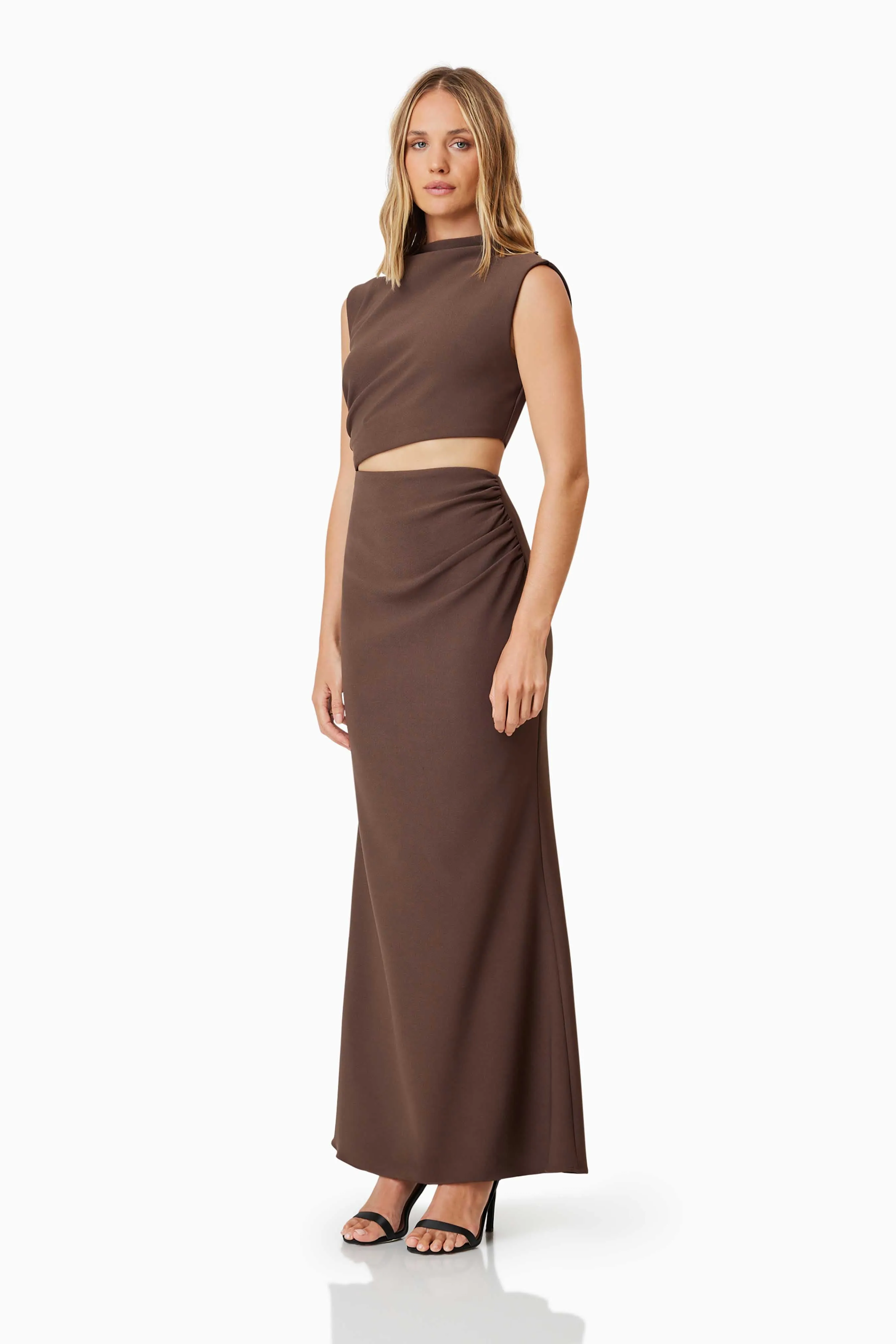 Nola Day To Night Maxi Gown In Brown sold by Elliatt product image thumbnail 2