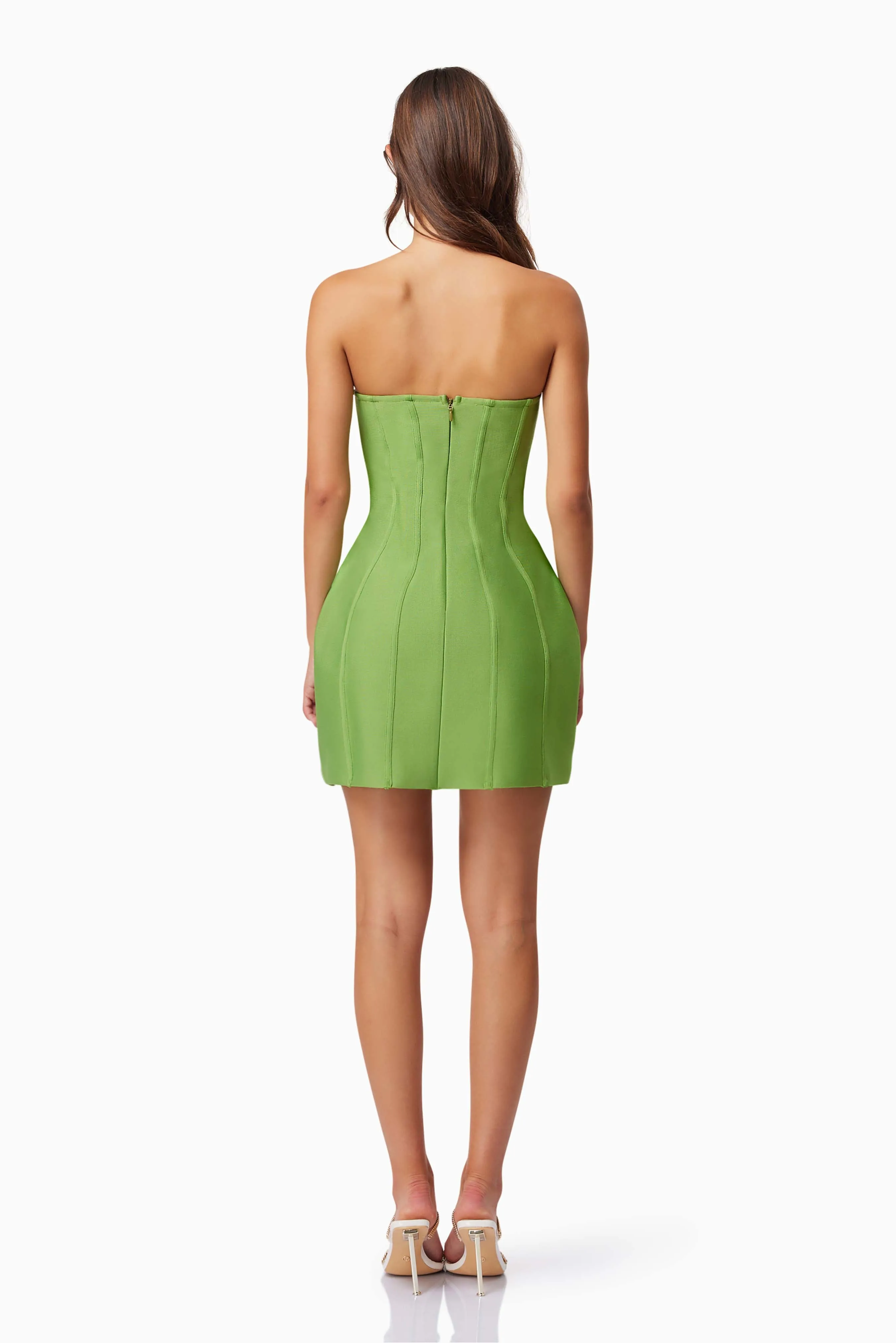 Rose Strapless Mini Dress In Green sold by Elliatt product image thumbnail 5