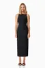 Rose Cocktail Midi Dress In Black sold by Elliatt