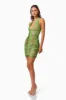Stella Halter Neck Mini Dress In Green sold by Elliatt