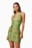 Stella Halter Neck Mini Dress In Green sold by Elliatt
