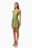 Stella Halter Neck Mini Dress In Green sold by Elliatt