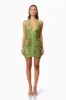 Stella Halter Neck Mini Dress In Green sold by Elliatt