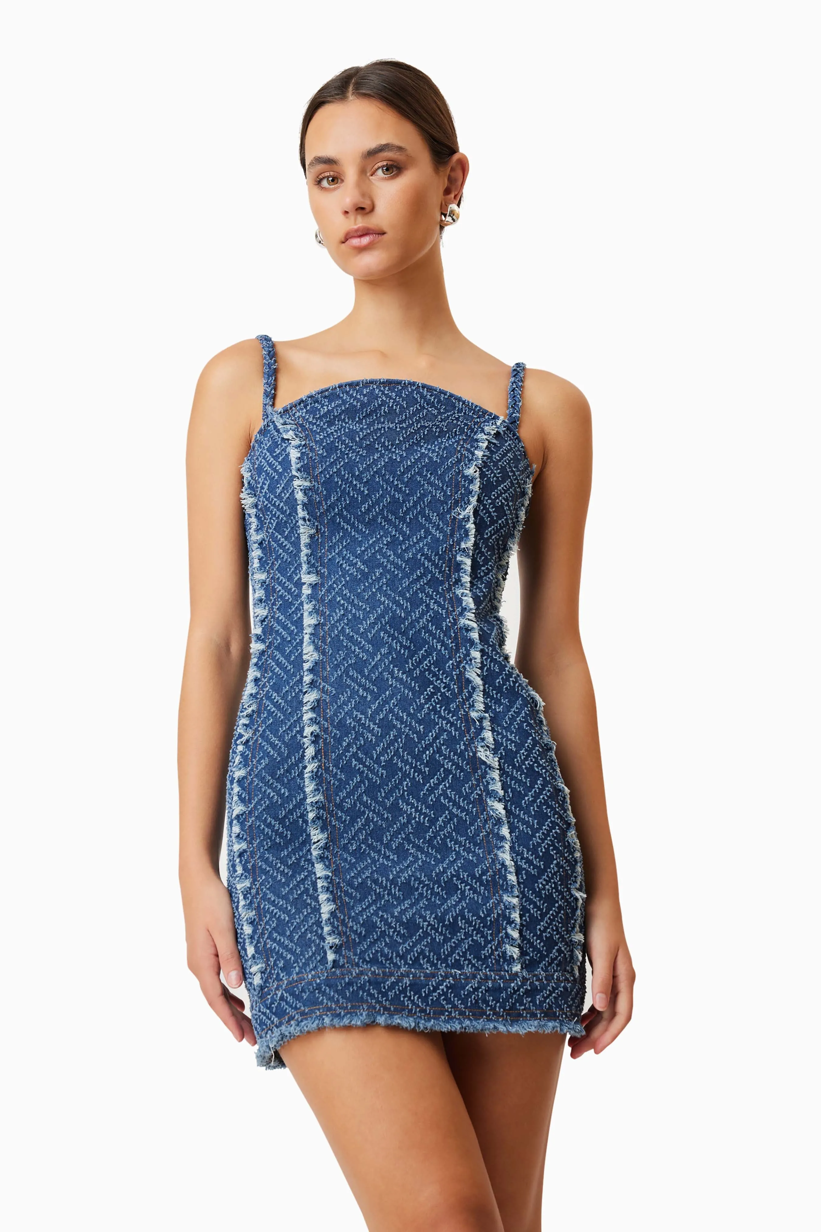 Cora Denim Mini Dress In Blue sold by Elliatt product image thumbnail 2