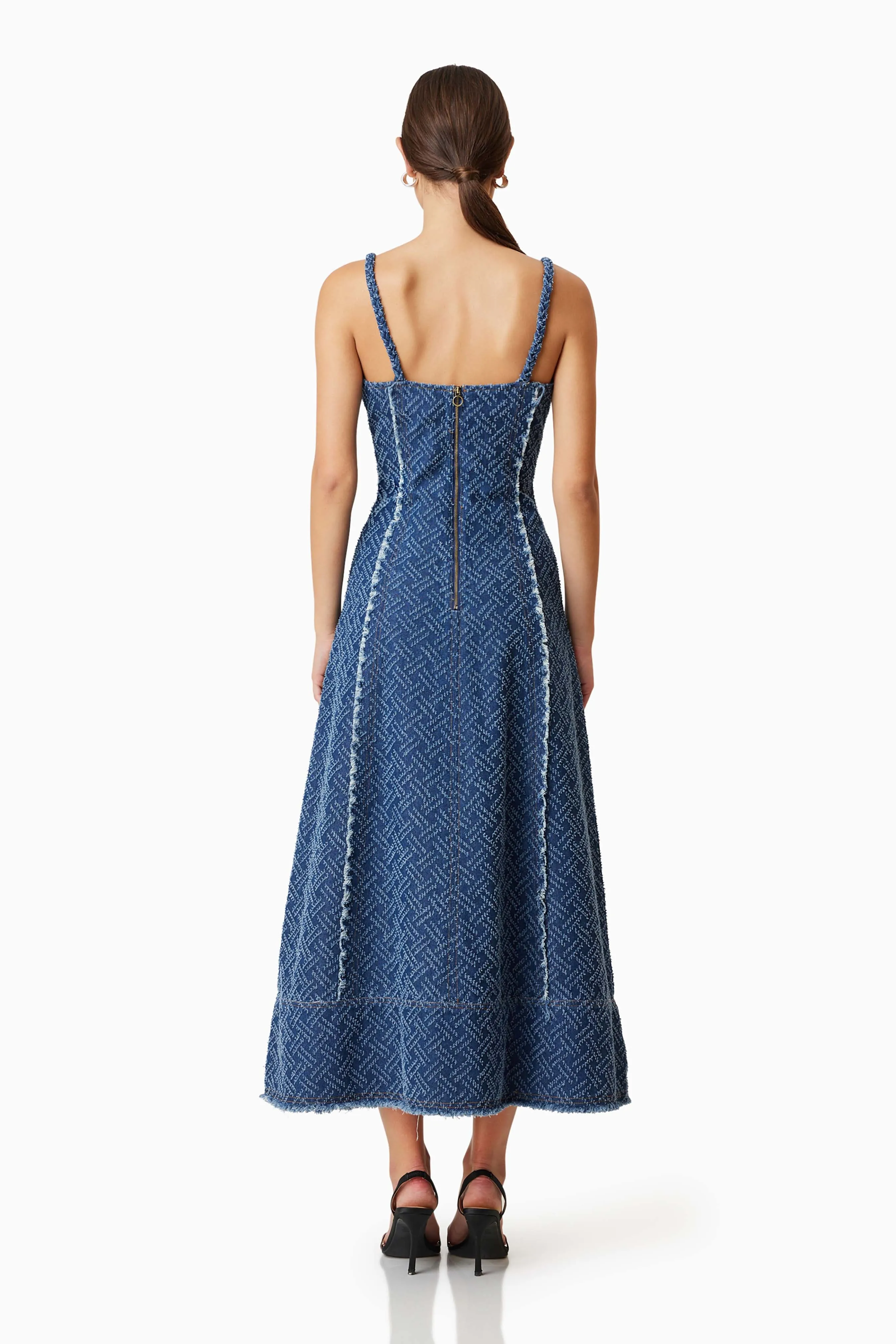 Cora Denim Midi Dress In Blue sold by Elliatt product image thumbnail 4