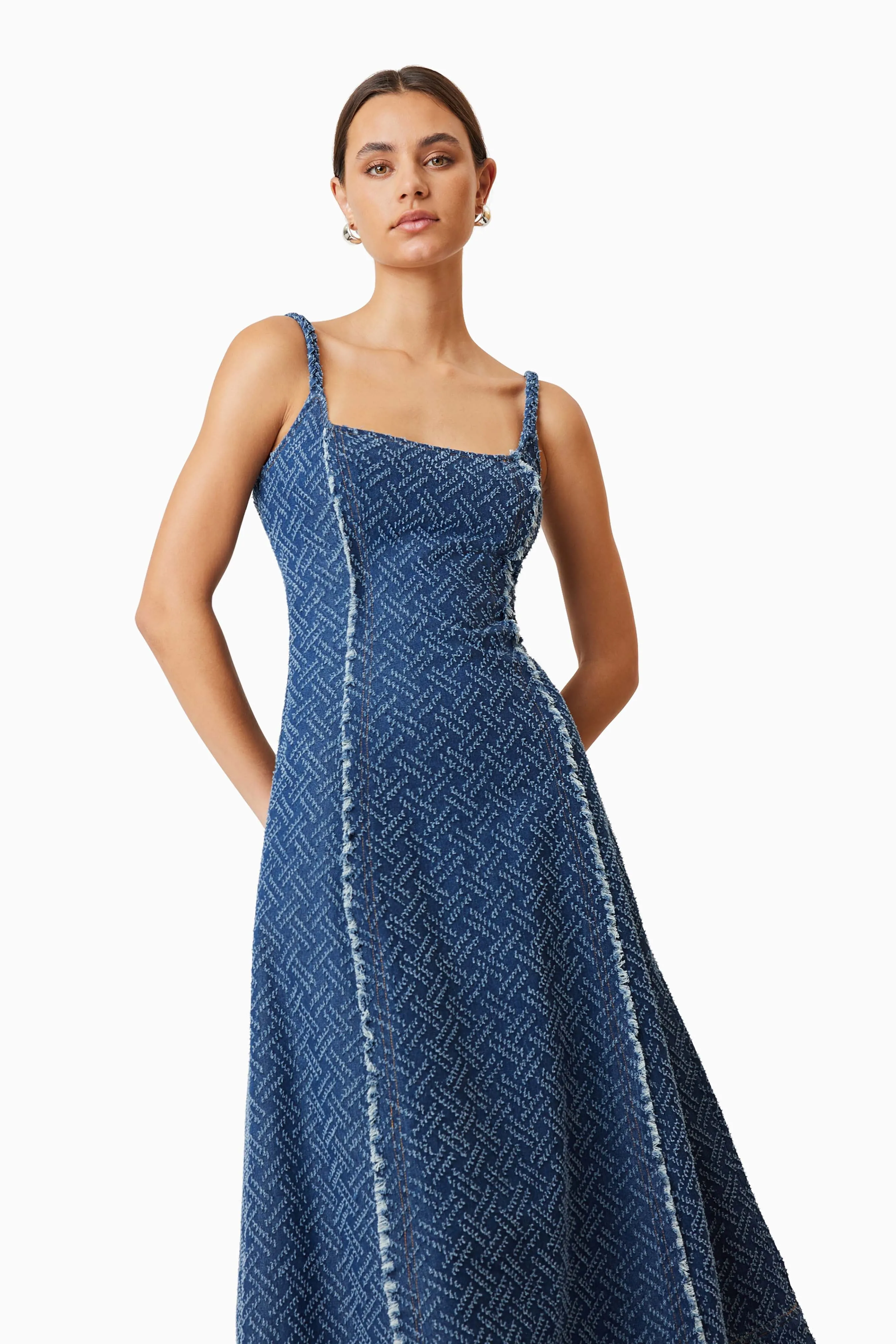 Cora Denim Midi Dress In Blue sold by Elliatt product image thumbnail 2