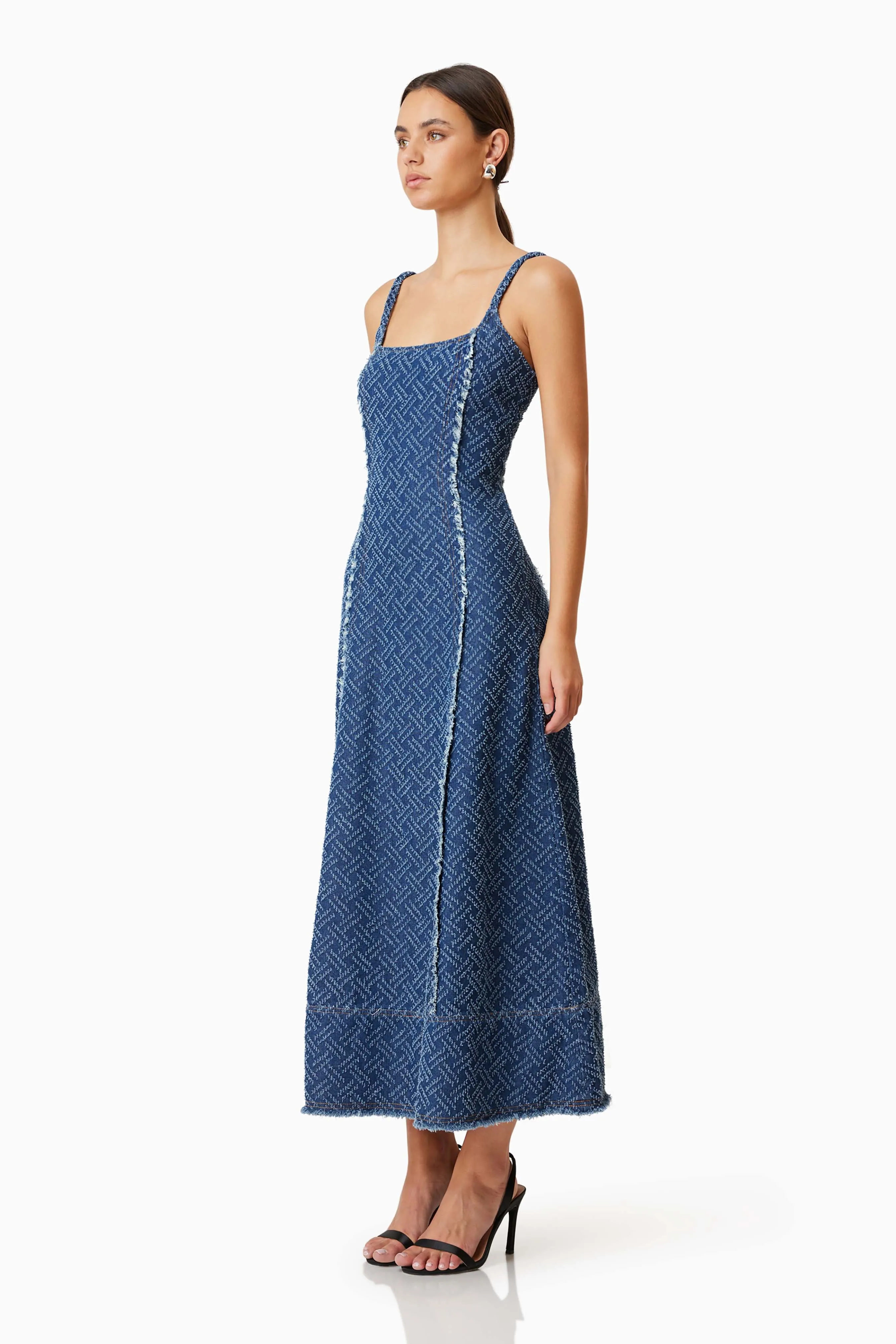 Cora Denim Midi Dress In Blue sold by Elliatt product image thumbnail 3