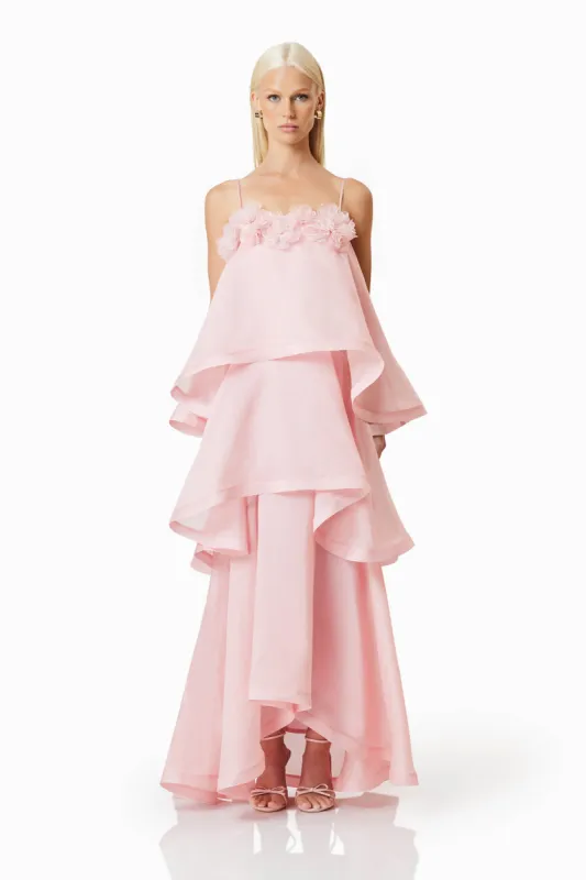 OMR x ELLIATT: Swallowtail Day To Night Maxi Dress In Pink sold by Elliatt