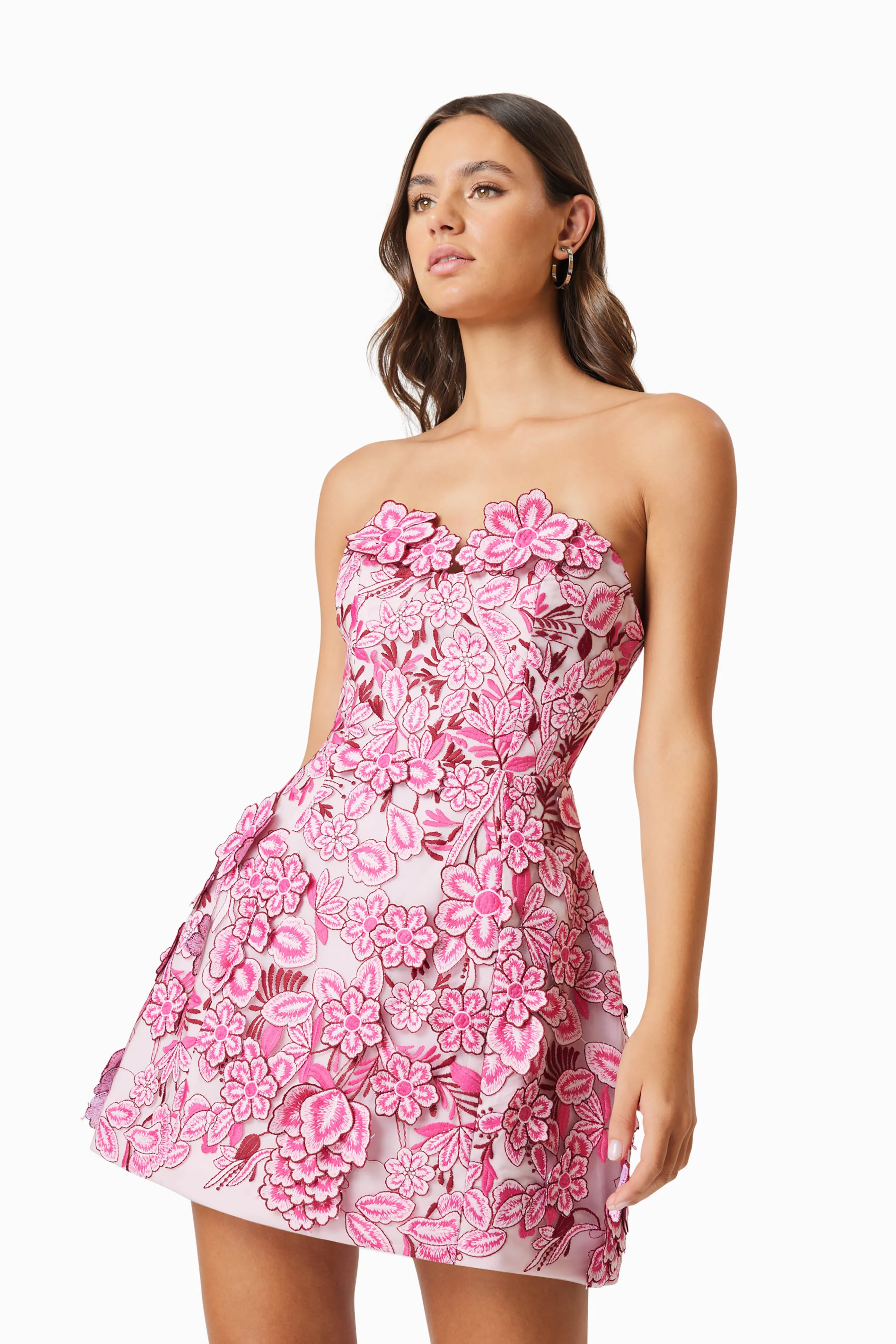 OMR x ELLIATT: Roseate 3D Floral Mini Dress In Pink sold by Elliatt product image thumbnail 4