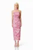 OMR x ELLIATT: Roseate Cocktail Midi Dress In Pink sold by Elliatt