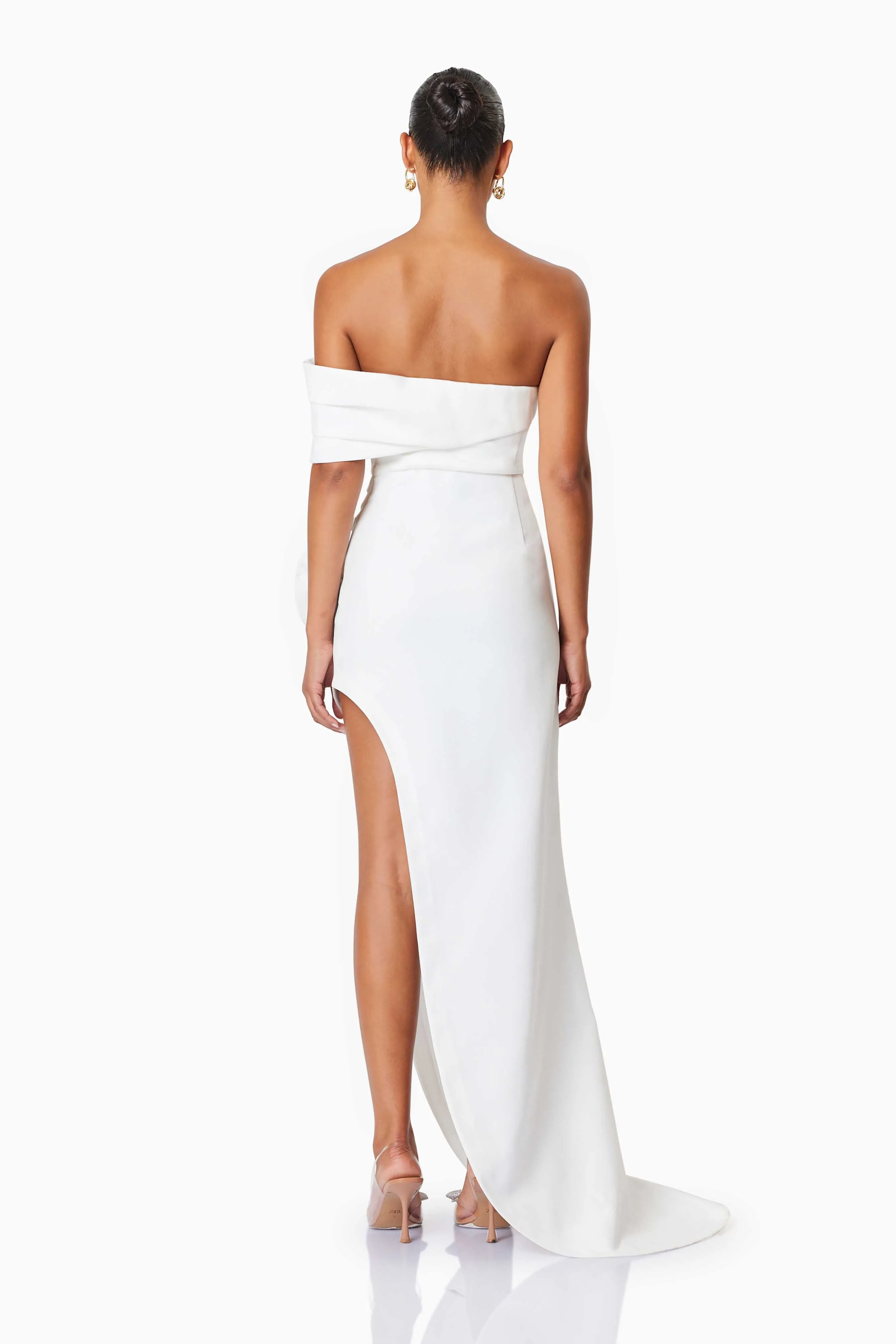 Bethany Off The Shoulder Maxi Gown In White sold by Elliatt product image thumbnail 4