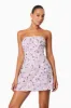 Aurora Strapless Party Mini Dress In Purple sold by Elliatt