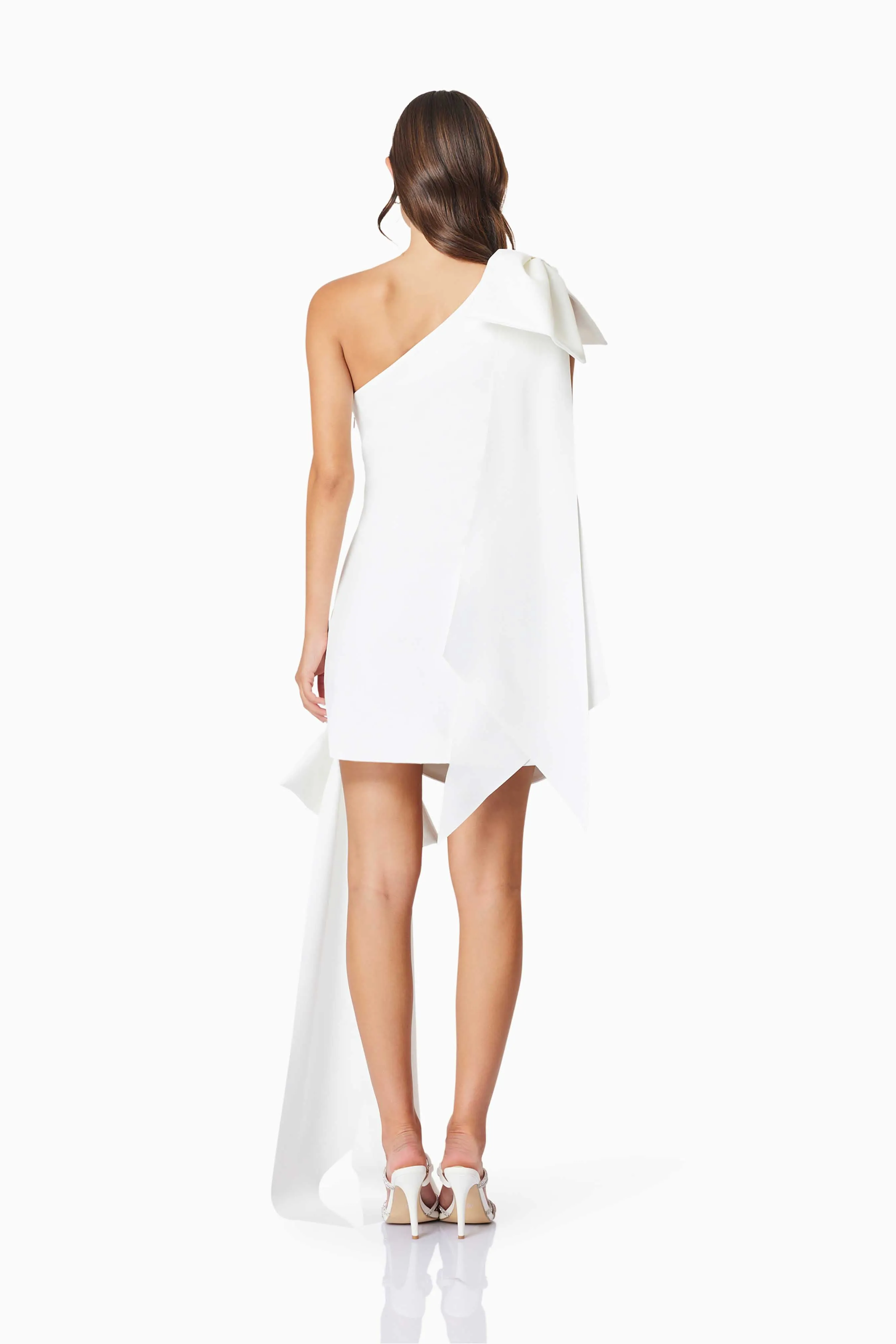 Bethany Mini Bow Party Dress In White sold by Elliatt product image thumbnail 4