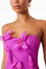 Bethany Strapless Floral Midi Dress In Purple sold by Elliatt