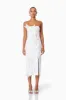 Bethany Strapless Floral Midi Dress In White sold by Elliatt