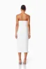Bethany Strapless Floral Midi Dress In White sold by Elliatt