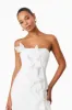 Bethany Strapless Floral Midi Dress In White sold by Elliatt