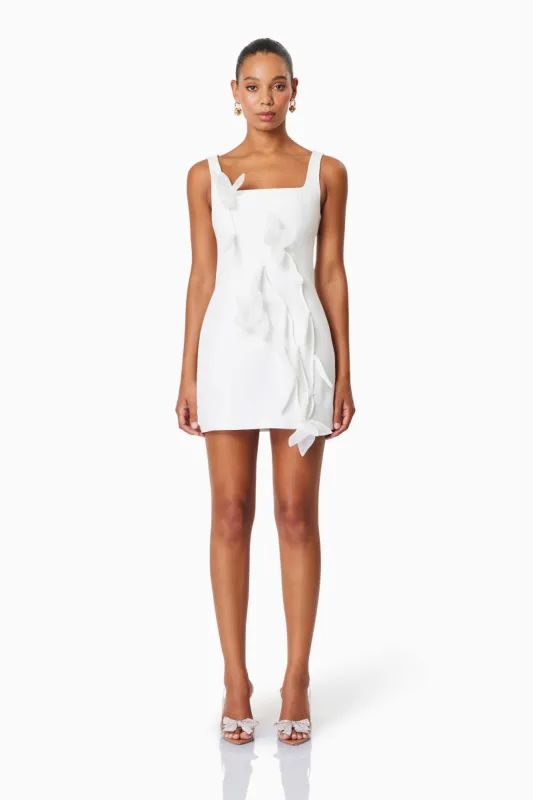 Bethany Mini Party Dress In White sold by Elliatt