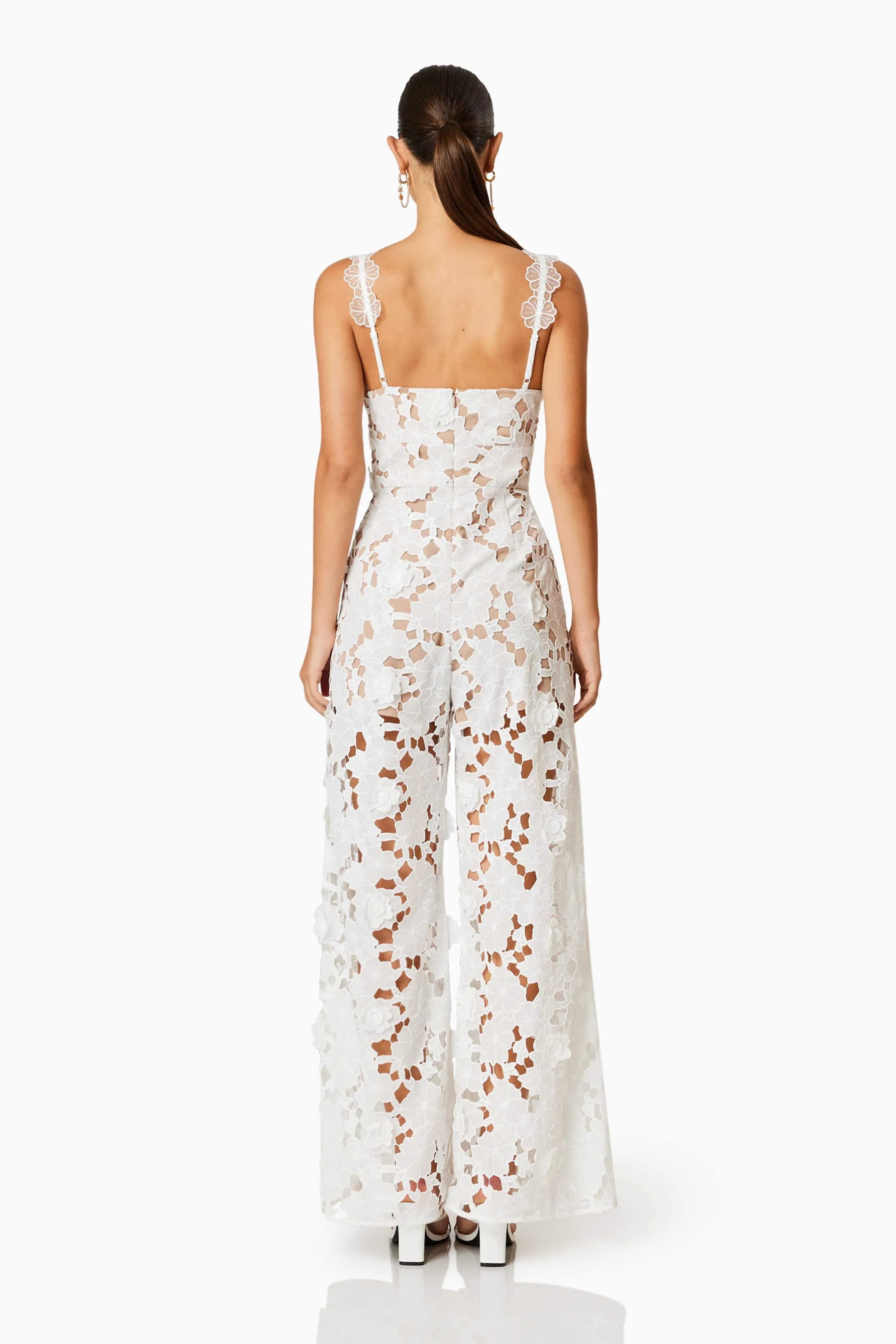 Windward Lace Jumpsuit In White sold by Elliatt product image thumbnail 5