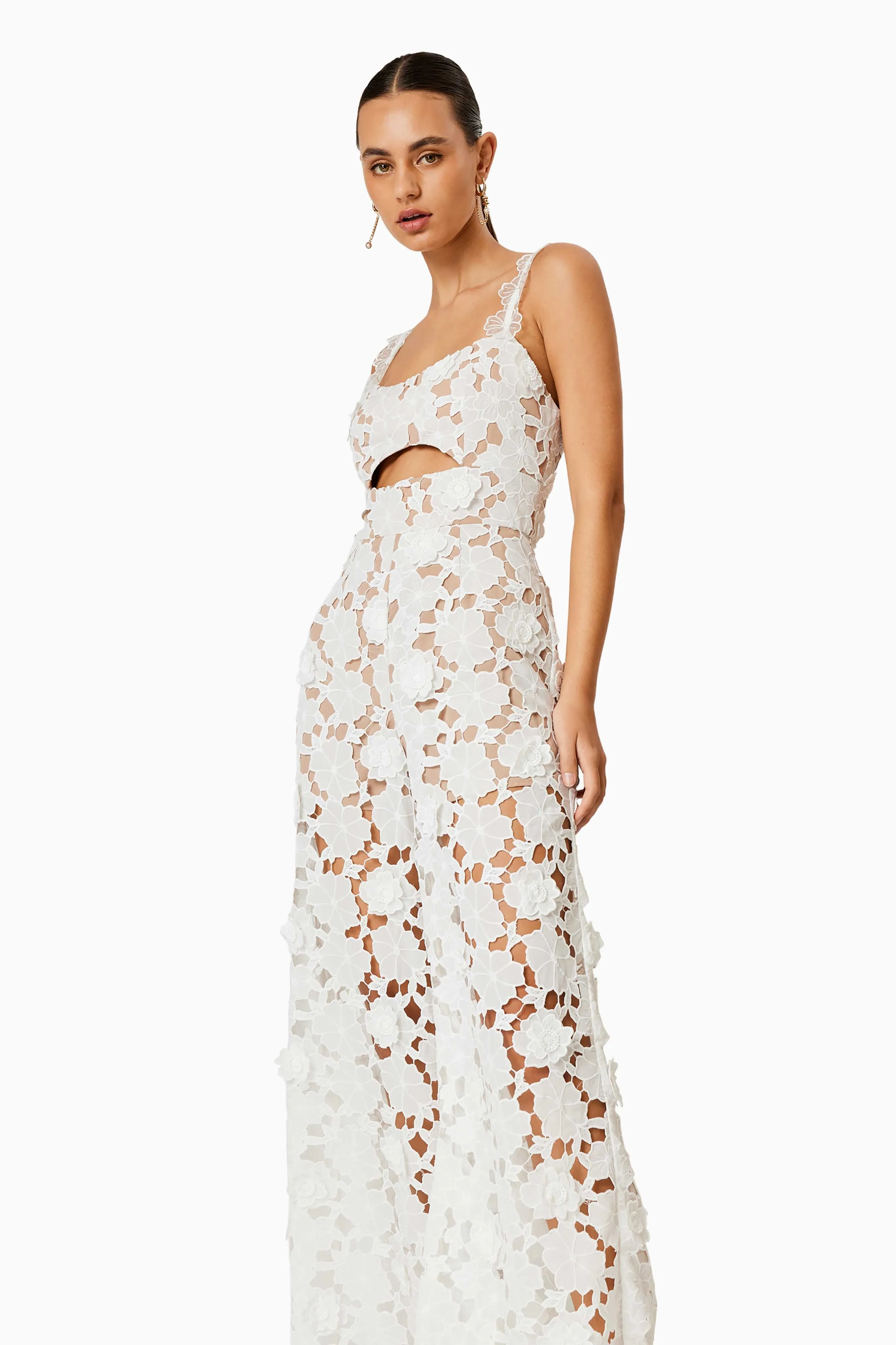 Windward Lace Jumpsuit In White sold by Elliatt product image thumbnail 4