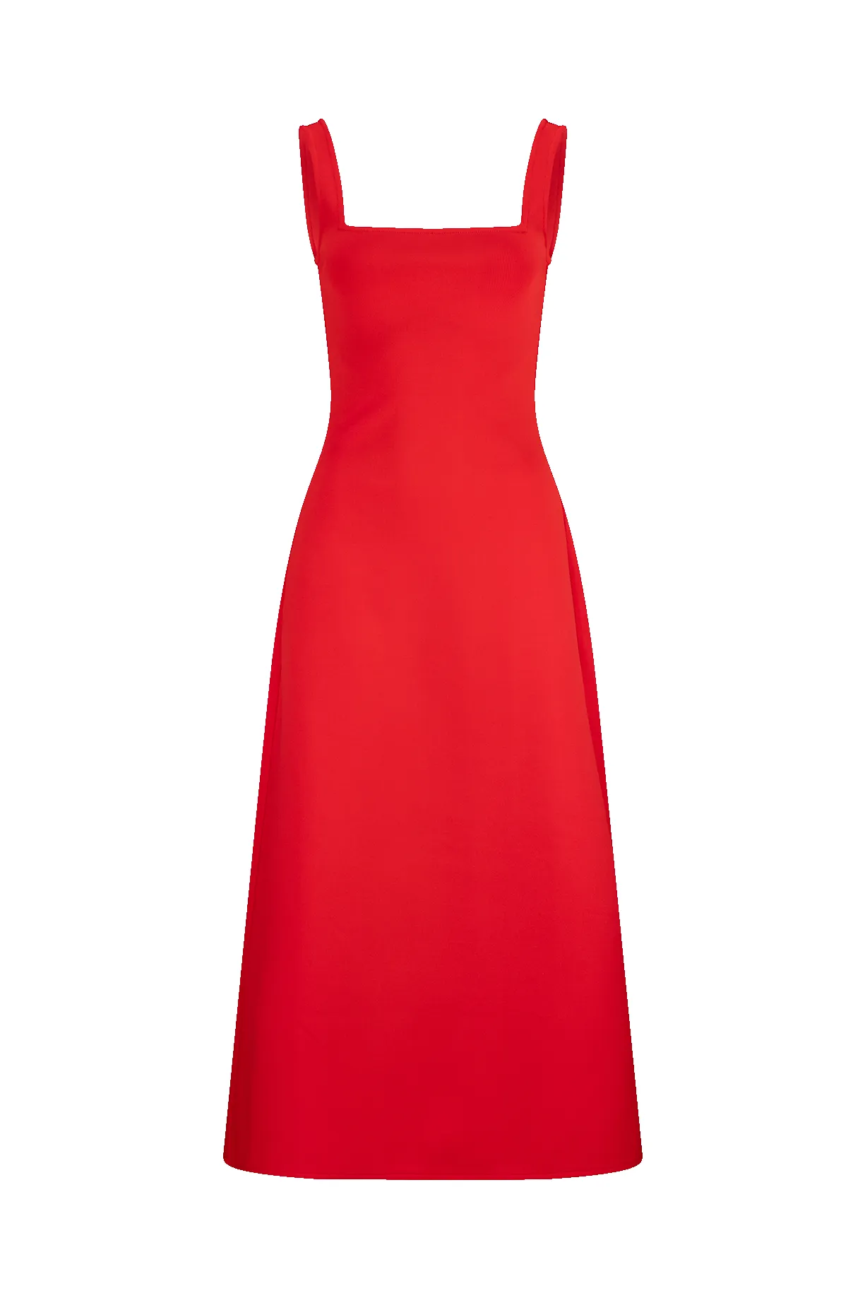 CURAAE Mia Midi Dress In Cherry Red sold by Elliatt