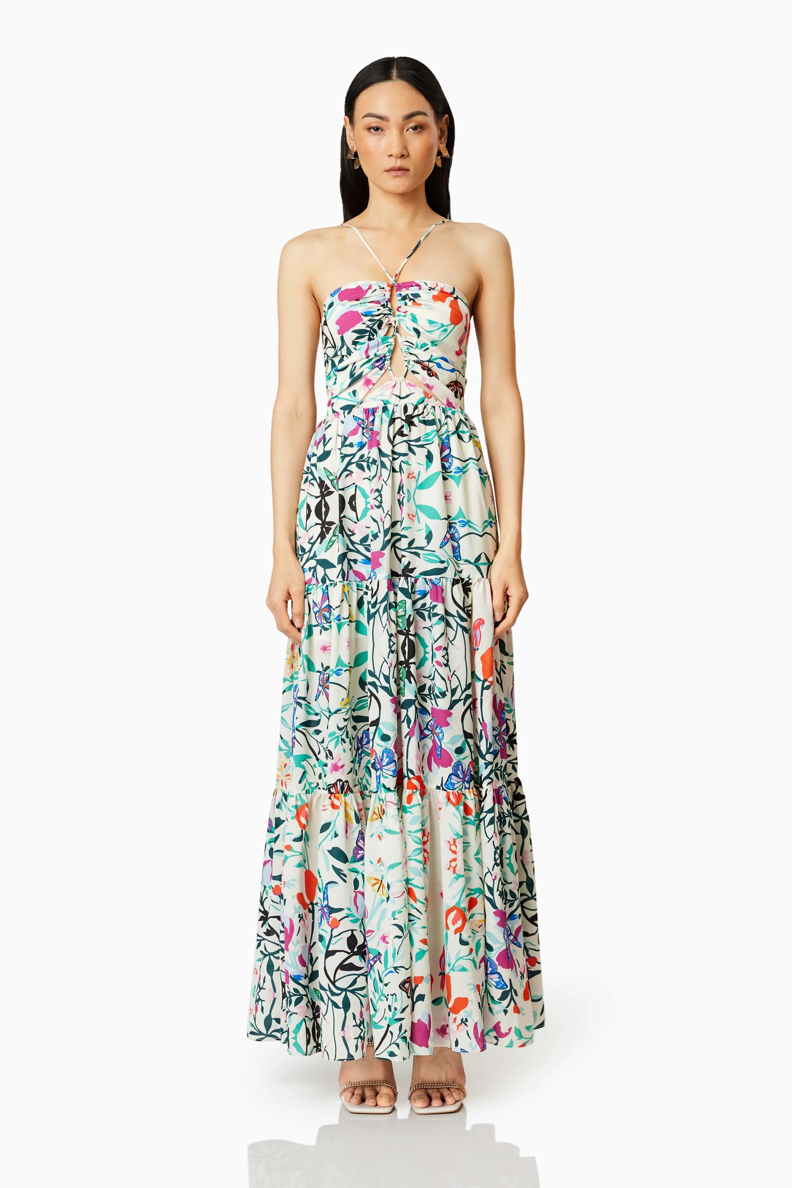 Tradewinds Halter Maxi Dress In Multi sold by Elliatt