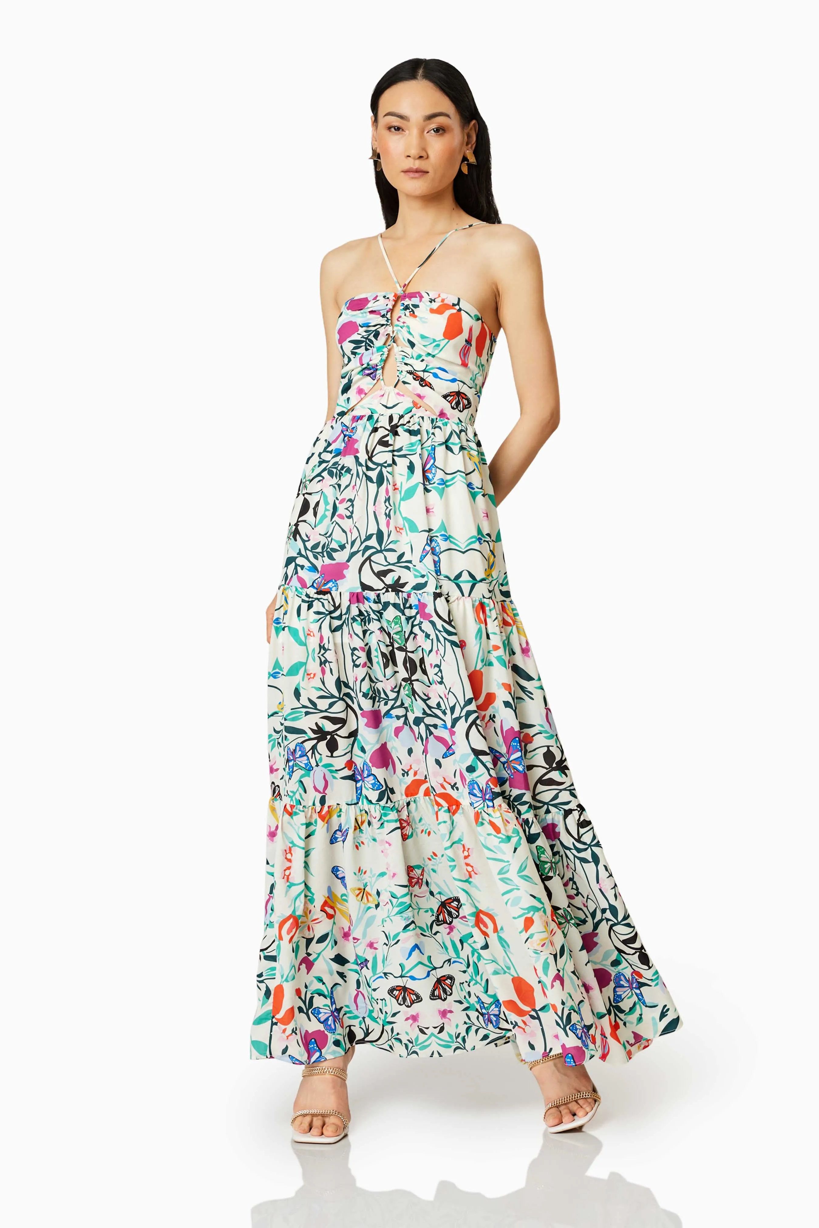 Tradewinds Halter Maxi Dress In Multi sold by Elliatt product image thumbnail 4