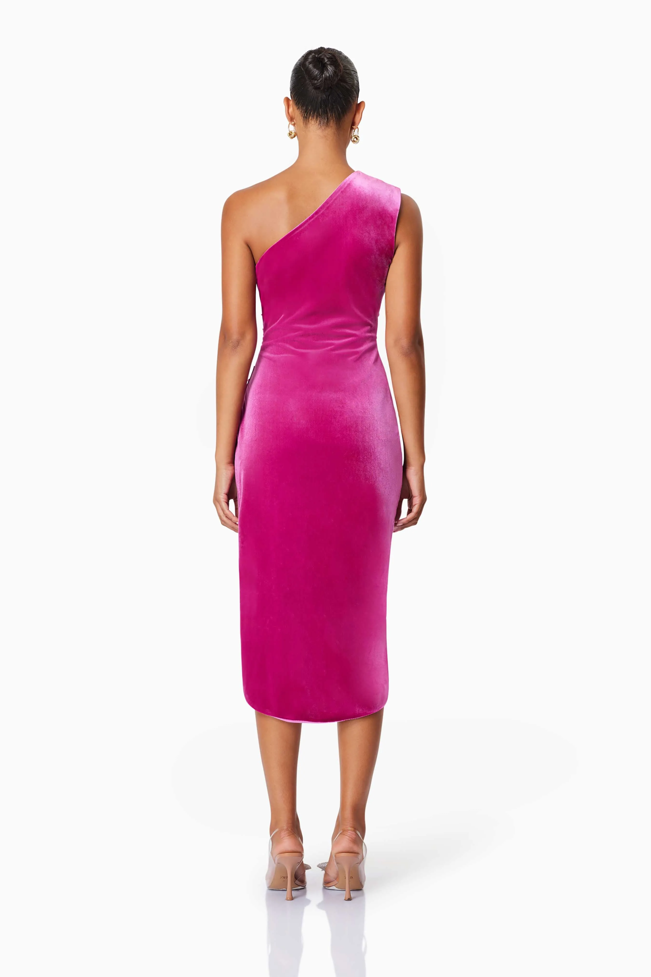 Solene One Shoulder Midi Dress In Pink sold by Elliatt product image thumbnail 4